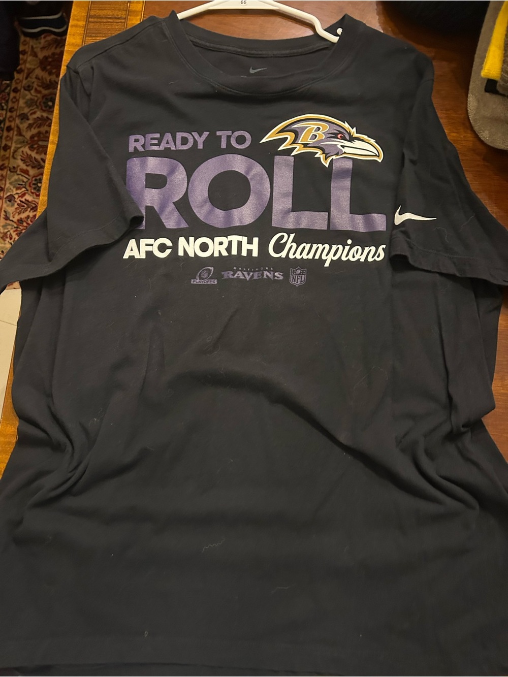 Nike Black Baltimore Ravens "Ready to Roll" AFC North Champions Tee